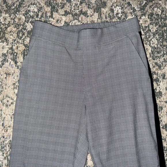 Athleta Pants Womens Size 4T Tall Gray Plaid Brooklyn Ankle Pull On Commuter - Picture 2 of 7